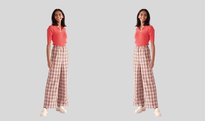 9+ Cách Phối Đồ Với Áo Polo Dành Cho Nam Và Nữ Phong Cách Nhất 12 Kết hợp với quần ống rộng kẻ sọc
