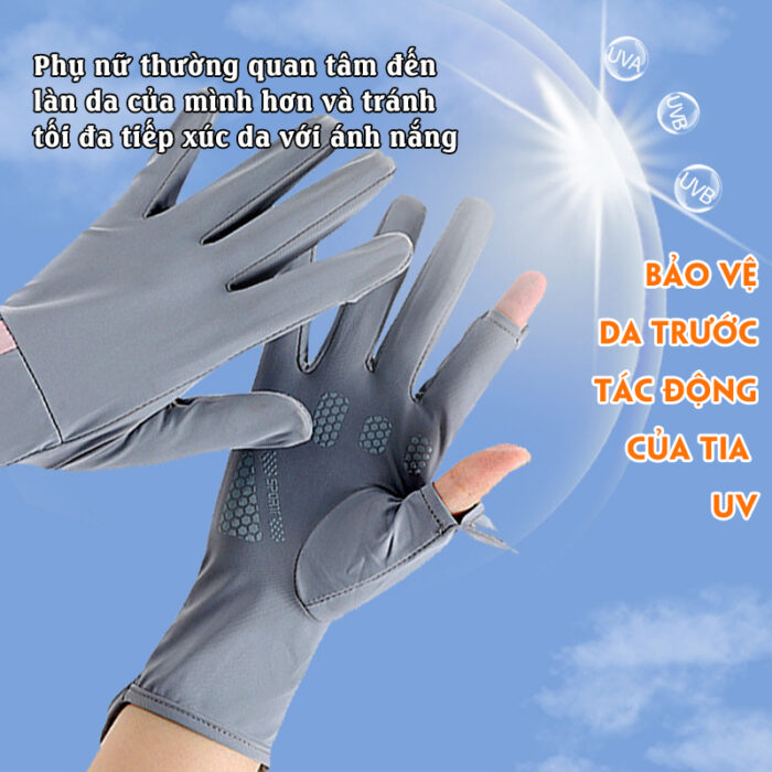 Gang tay ngan nu chong nang evo05gtnncn040 bao ve da truoc tia uv